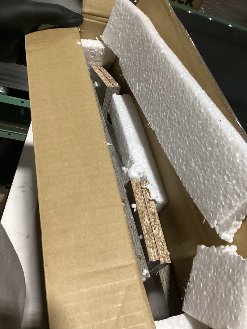 Condition photo showing Good Condition for Furinno ANDREY Side Table, End Table, Night Stand with Open Shelves and Storage Bin, Bedside Table, for Living Room, Bedroom, French Oak French Oak 1-Pack, Center Bin