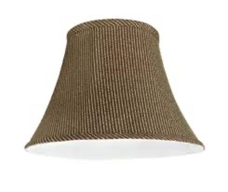 Aspen Creative 30215A Transitional Bell Shaped Spider Construction Lamp Shade, Brown, 7" Top x 13" B