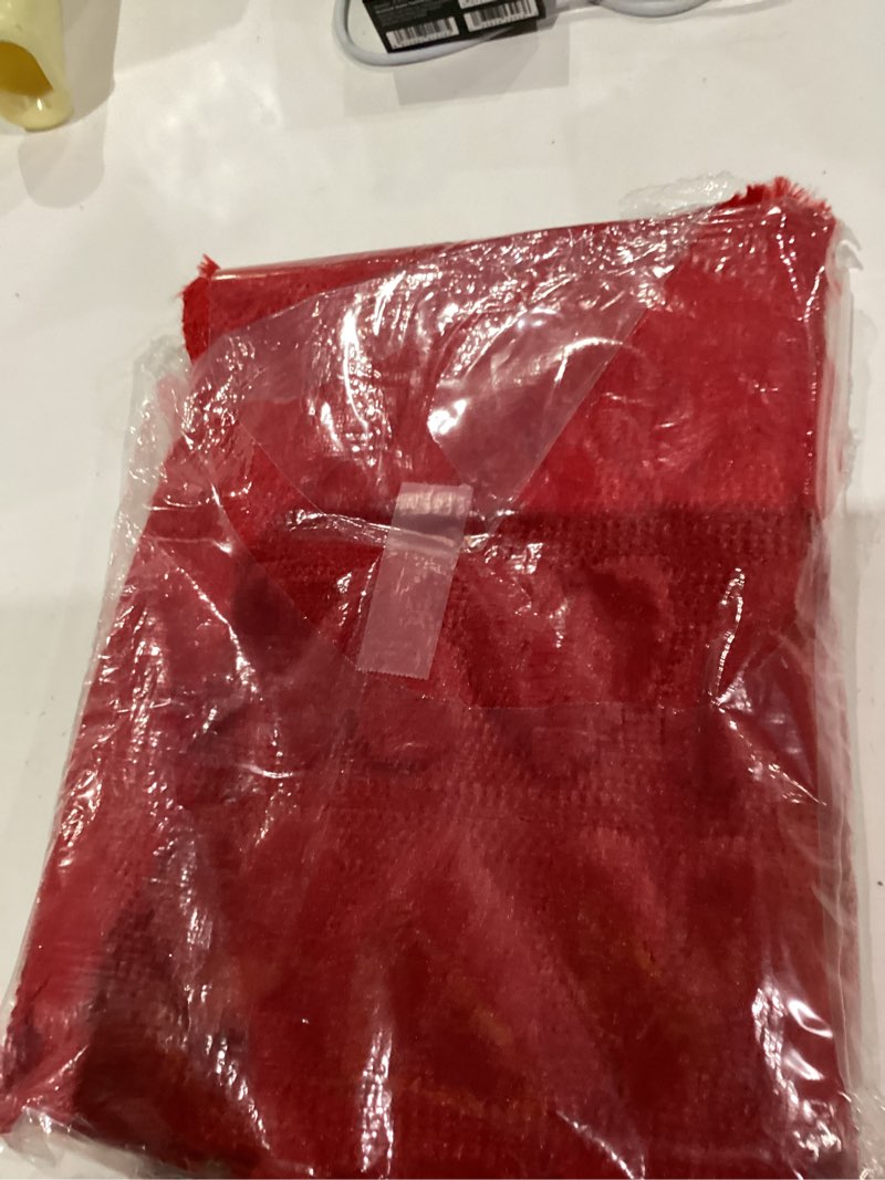 Condition photo showing Good Condition for Artoid Mode Red Soft Plush Faux Fur Jacquard Heart Valentine's Day Table Runner, Seasonal Kitchen Dining Table Decoration for Home Party Decor 13x36 Inch 13" x 36", Table Runner Red