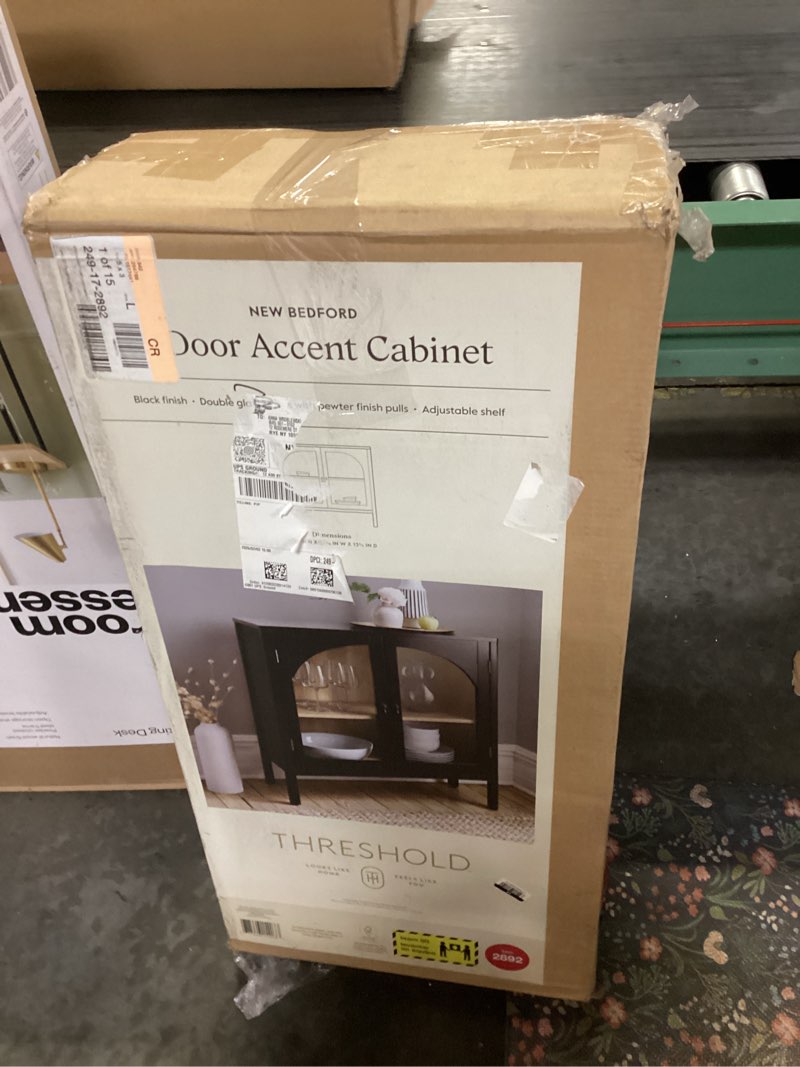 Condition photo showing New/Like New for new bedford 2 door accent cabinet black - threshold™