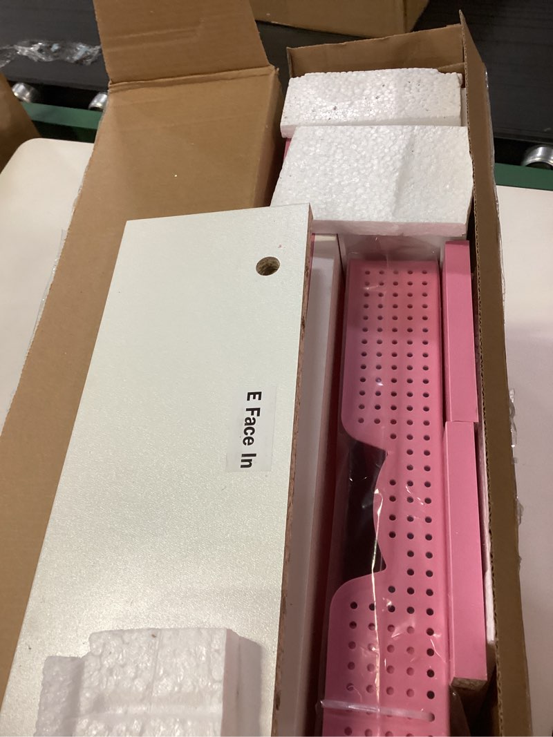 Condition photo showing Good Condition for Simple Houseware Desk Dual Monitor Stand Riser with Drawer, Pink