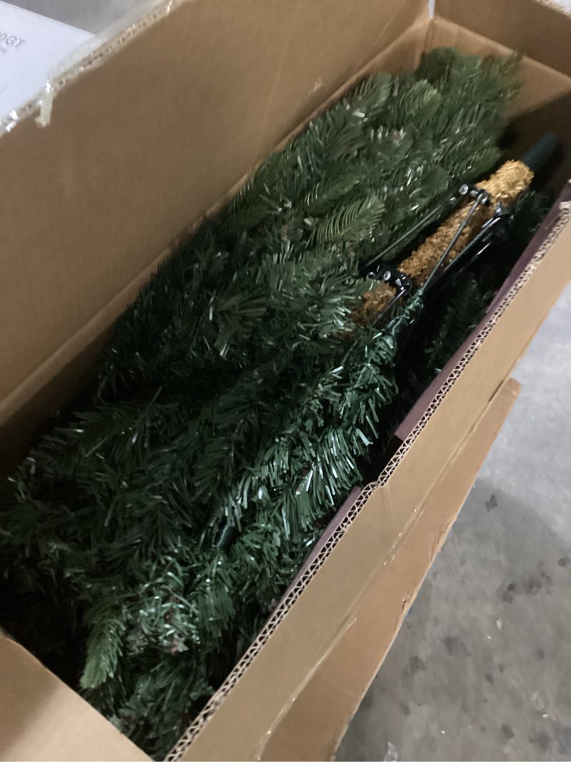 Condition photo showing Good Condition for 7ft Artificial Christmas Tree, 1400 Realistic Branch Tips, Easy Assembly Hinged Design, Includes Base 6ft 10in