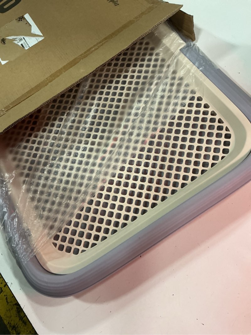 Condition photo showing Good Condition for dog potty tray, 23.6"x17.68" indoor pet pee pad holder,puppy training holder,bathroom dog litter box, pet toilet for small and medium dogs,housebreaking supplies, pet products(gray)