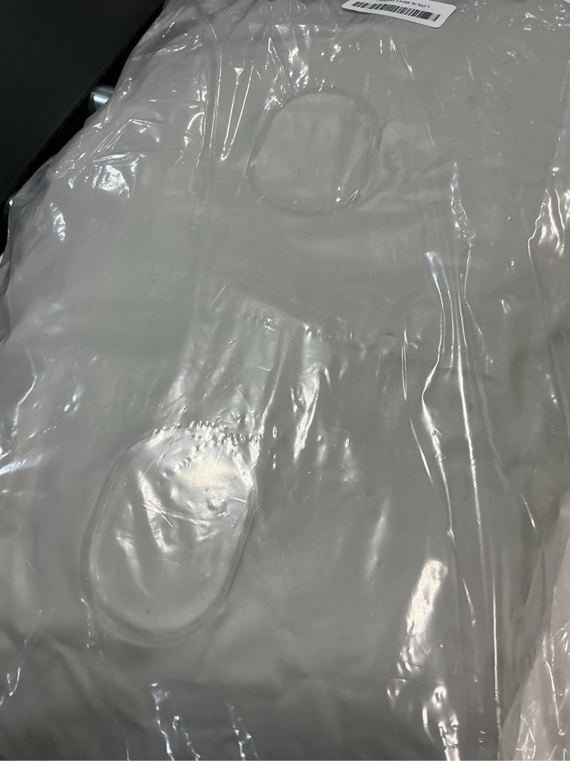 Condition photo showing As Is for queen air mattress with built in pump luxurious comfort raised inflatable mattress queen airbed blow up mattress for home and guests air bed 2 mins fast inflate/deflate 660 lbs max 13" blue & white queen