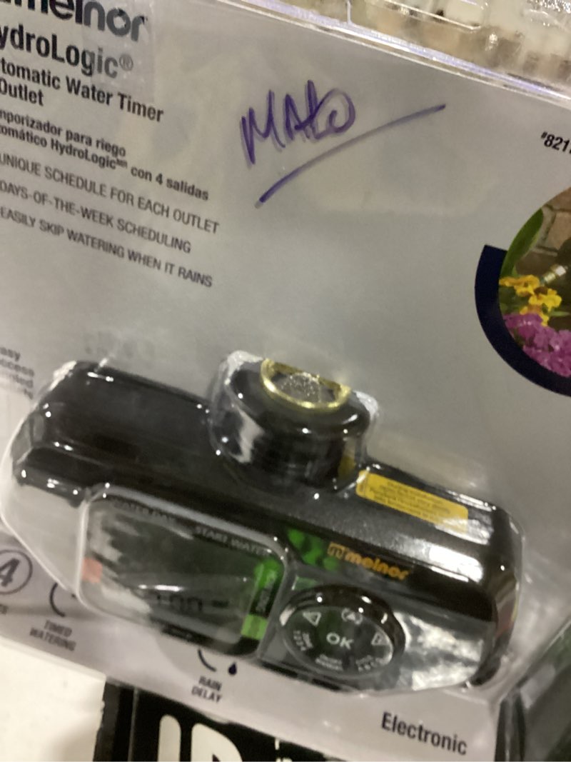 Condition photo showing As Is for melnor hydrologic programmable 4 zone digital water timer