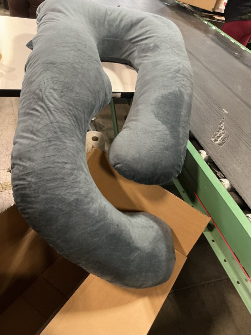 Condition photo showing As Is for Momcozy Pregnancy Pillows for Sleeping, U Shaped Full Body Maternity Pillow with Removable Cover - Support for Back, Legs, Belly, HIPS for Pregnant Women, 57 Inch Pregnancy Pillow for Women, Grey
