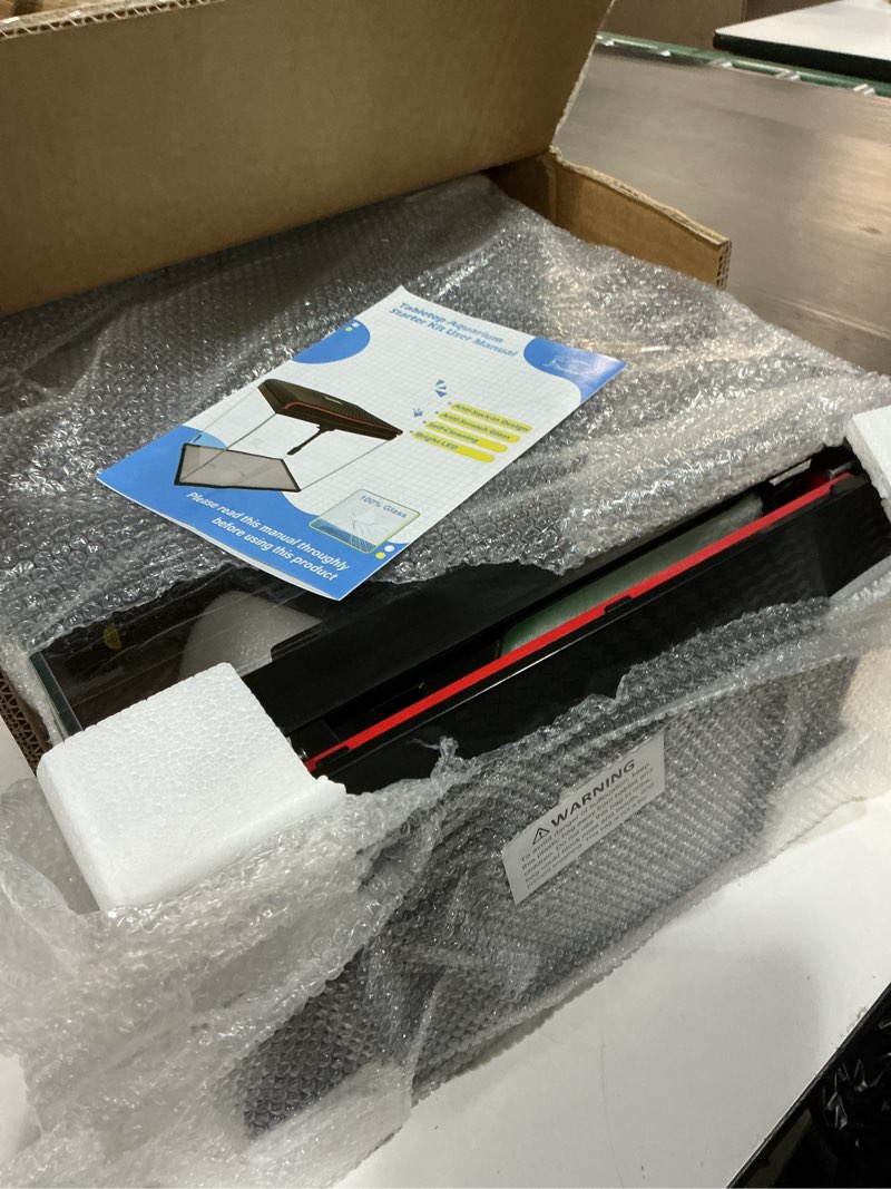 Condition photo showing Good Condition for pondon fish tank, 4 gallon beta fish aquarium with filter and light, glass beta fish tank startar kit with automatic feeder