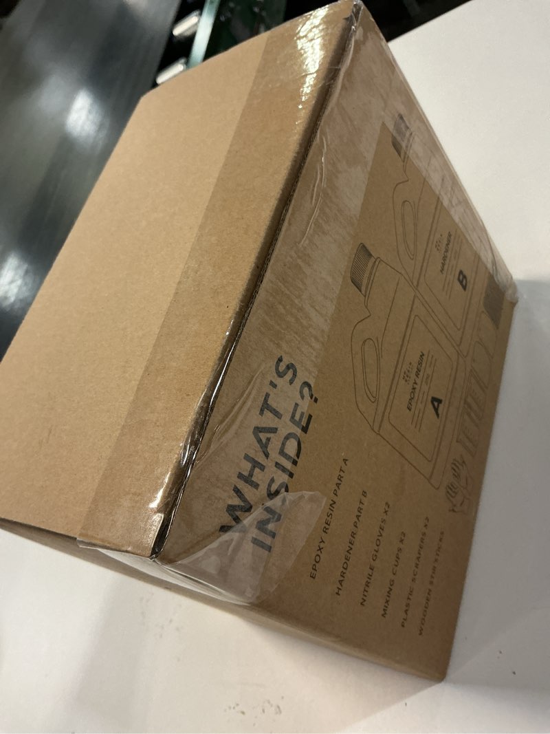 Condition photo showing New/Like New for 64 OZ Epoxy Resin KIT by Mr. Resin Crystal Clear Epoxy Resin for Arts & Crafts : Cures in 24 Hours! River Tables, Molds, Keychains & More! 64 fluid ounces