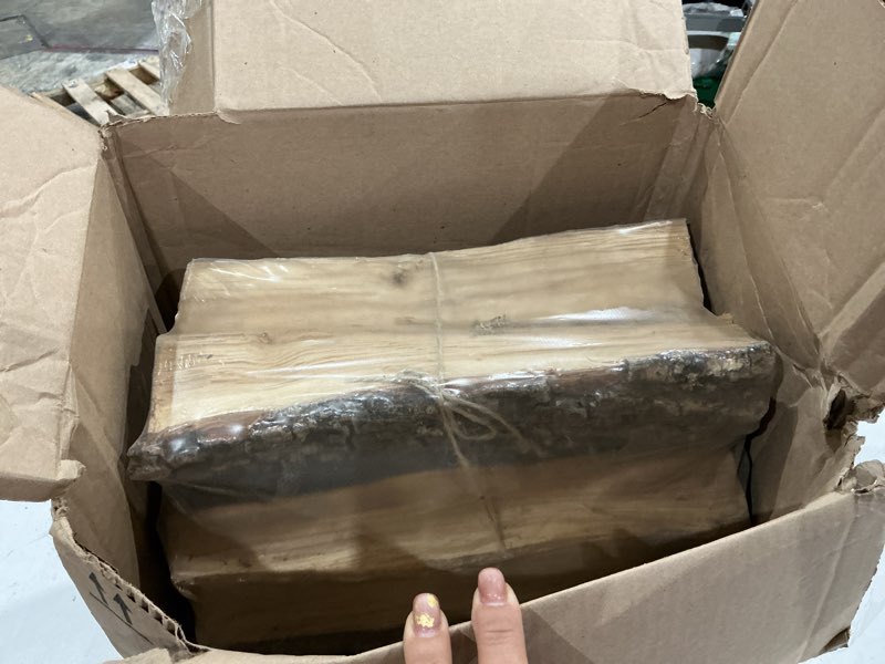 Condition photo showing Good Condition for 15" oak firewood logs, with fire starters set, kiln-dried wood for fire pit, seasoned logs for fireplace, campfire, firewood bundle, pizza oven, split wood for solo stove, 1200 cub. in., 15-20lb