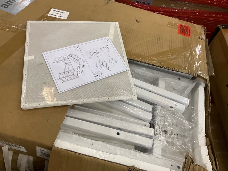 Condition photo showing Good Condition for Corner Desk with 6 Drawers Shelves for Small Space Computer Desk with Power Outlets,Gaming Desk with Printer Monitor Stand Storage for Home Office Workstation Writing Table (White, 31.5) White 31.5