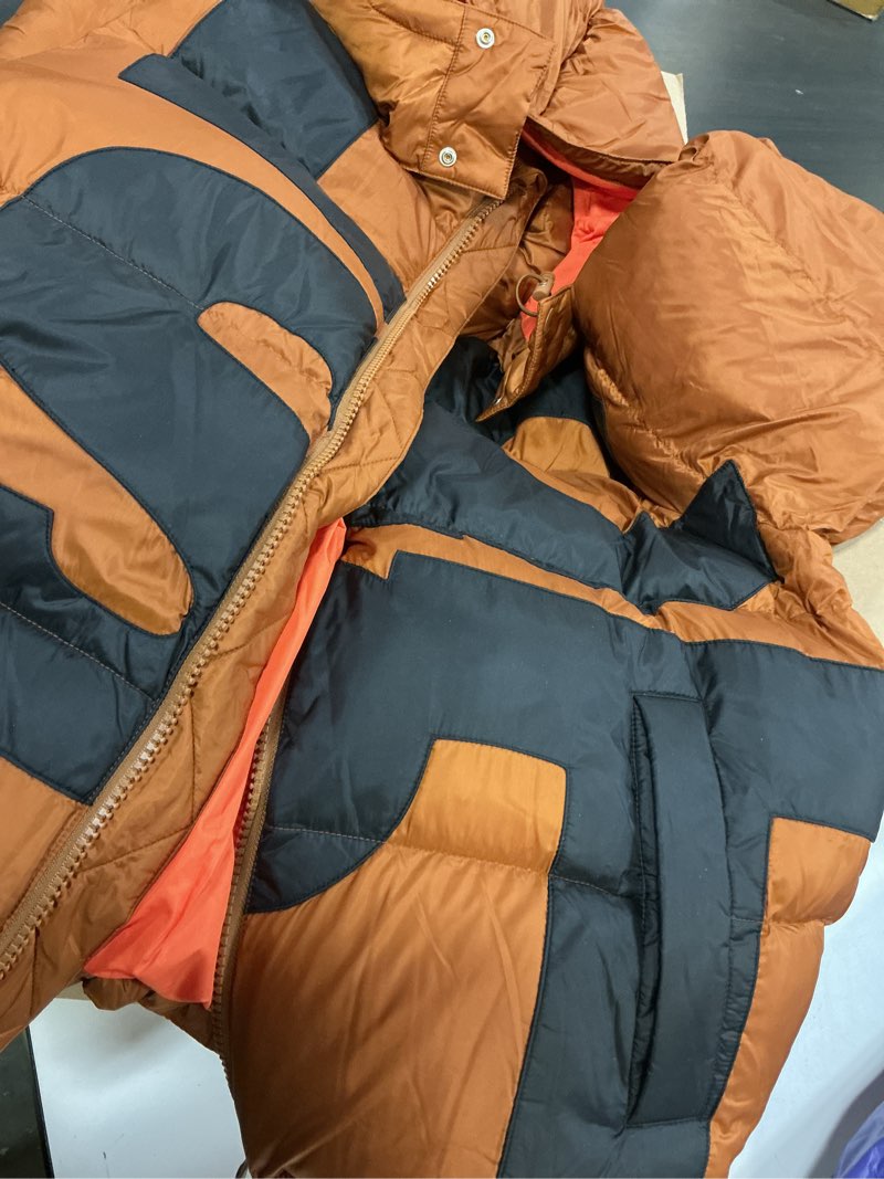 Condition photo showing Good Condition for Lacoste Men's Oversized Branded Water-Repellent Short Puffed Jacket, Liquor/Black, Large