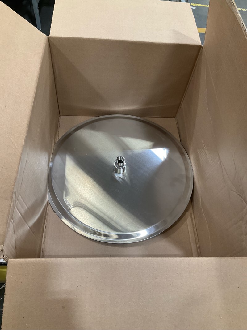Condition photo showing Good Condition for nearmoon rain shower head, ultra-thin design-pressure boosting, awesome some experience, high flow stainless steel rainfall head (16 inch, brushed nickel) 16 inch brushed nickel