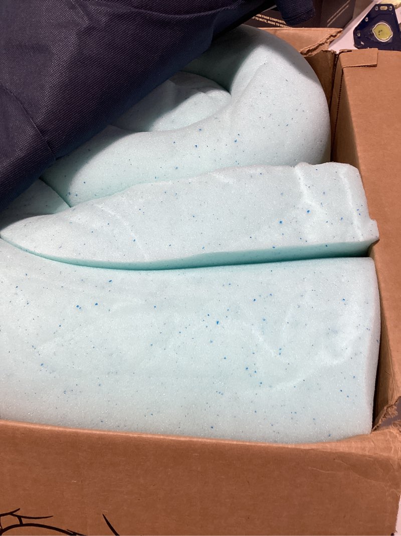 Condition photo showing Good Condition for Serta ThermaGel Cooling, Pressure-Relieving Memory Foam Mattress Topper, 3 Inch, Queen,Blue Queen 3 Inch
