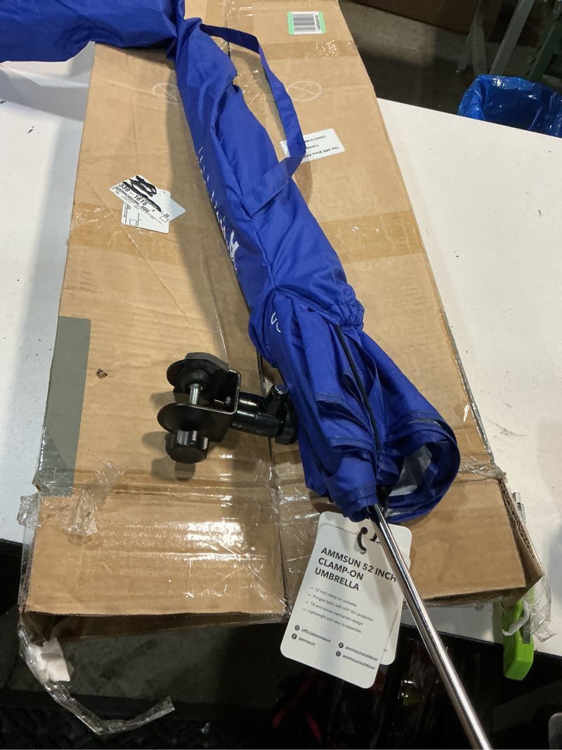 Condition photo showing As Is for ammsun 52 inch clamp-on umbrella