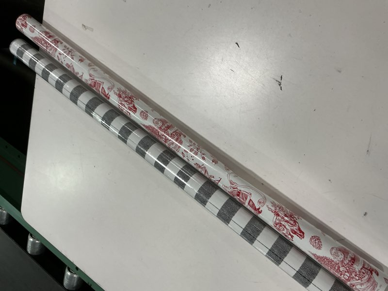 Condition photo showing Good Condition for Hallmark Christmas Wrapping Paper Rolls, Holiday Plaid (3-Pack: 120 Sq. Ft. Ttl) Red Toile, Black Buffalo Check, Plaid for Christmas, Birthdays, Weddings, Crafts