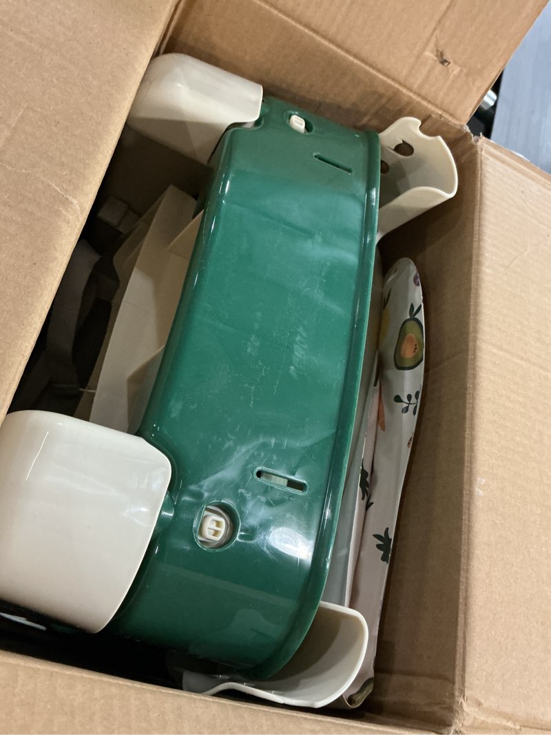 Condition photo showing As Is for safety 1st deluxe 5-in-1 sit, snack & go convertible toddler booster seat, turnip the beet