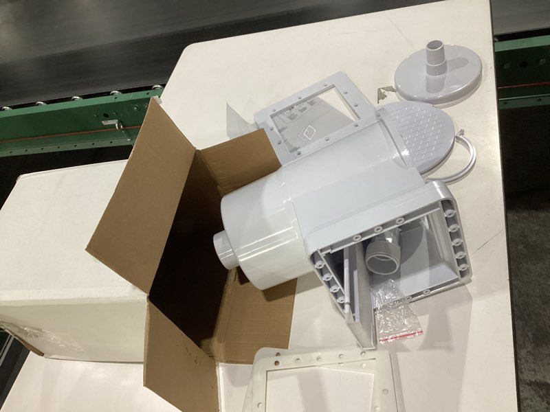 Condition photo showing As Is for Above Ground Pool Skimmer, ABS Standard Thru-Wall Skimmer with Accessory Kit, Swimming Pool Skimmer, Opening Width 6 Inches Fits for All Standard Pool Wall, Replace #SP1091LX, 8940,45-400 Standard above ground pool skimmer