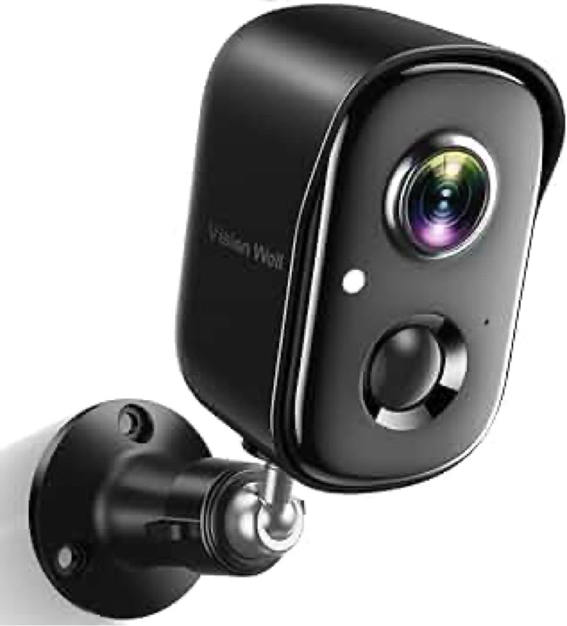 Security Cameras Wireless Outdoor, 2K Battery Powered AI Motion Detection Spotlight Siren Alarm WiFi Surveillance Indoor Home Camera, Color Night Vision, 2-Way Talk, Cloud/SD Storage-Black WiFi Camera