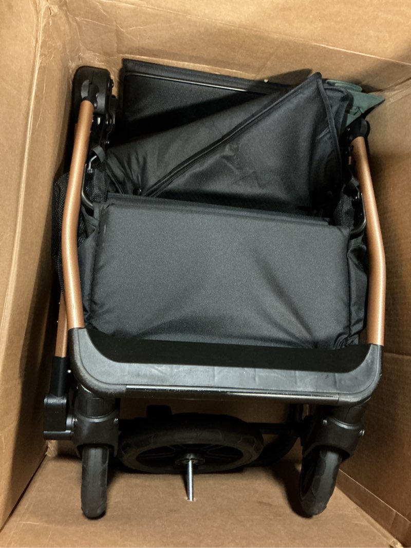 Condition photo showing As Is for 2 in 1 baby stroller, convertible bassinet pushchair for infants and newborns 0-36 months gold