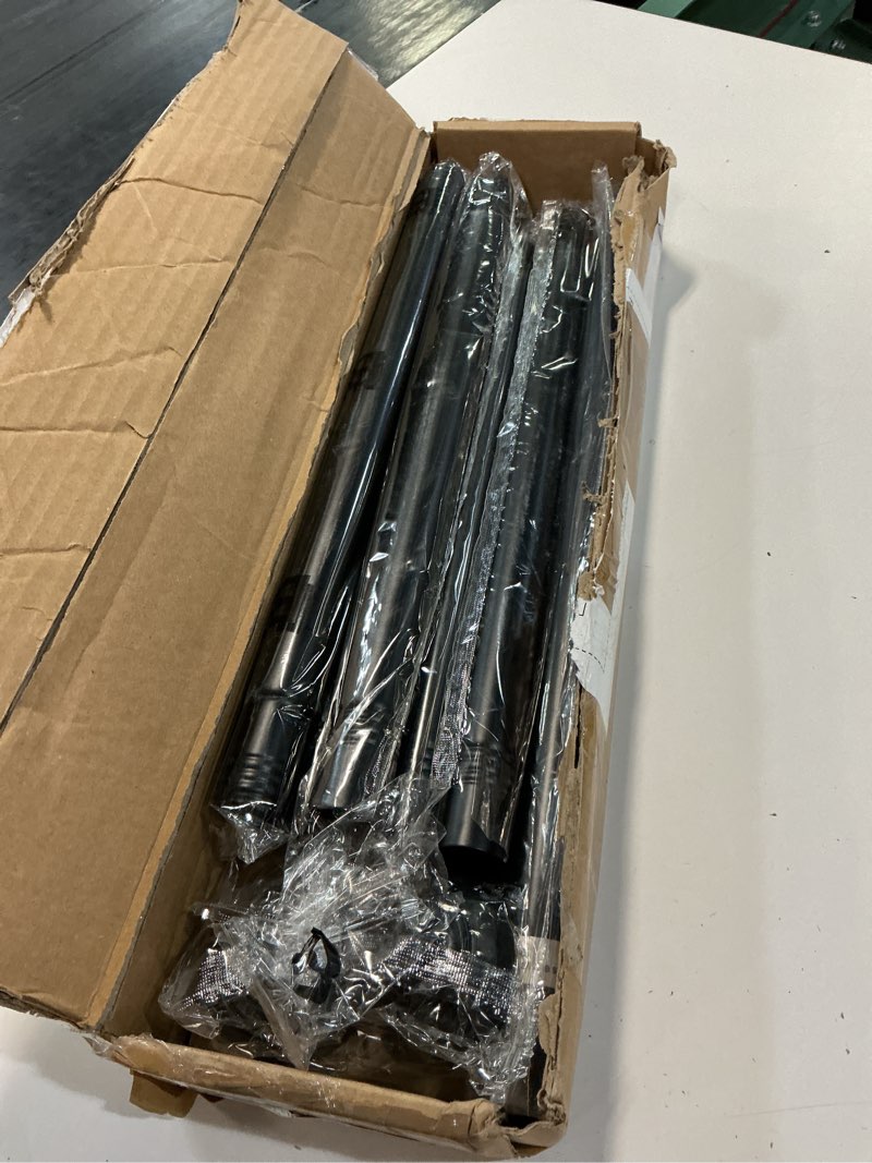 Condition photo showing Good Condition for enjoybasics matte black shower curtain rod 30 to 88 inches, stainless steel adjustable spring tension rods no drill for bathroom, closet, window, room divider, never rust, non slip black 30-88