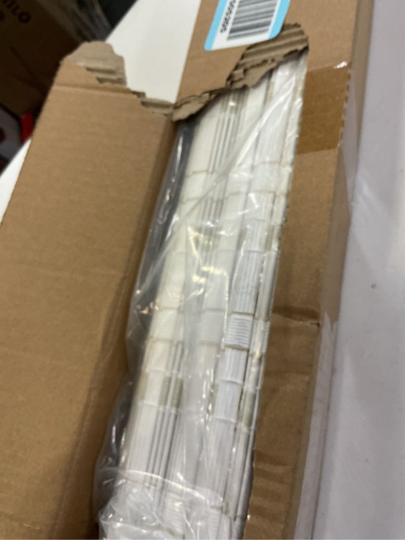 Condition photo showing Good Condition for LazBlinds No Tools No Drill Cordless Bamboo Roman Shades, Light Filtering Window Treatment, Roll Up Bamboo Blinds for Window 35'' W x 64'' H, Whitewash B Whitewash B 35'' W x 64'' H