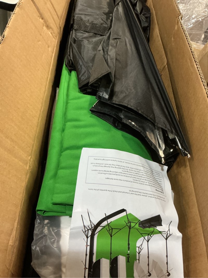 Condition photo showing Good Condition for linco lincostore photo video studio light kit am169 - including 3 color backdrops (black/white/green) background screen