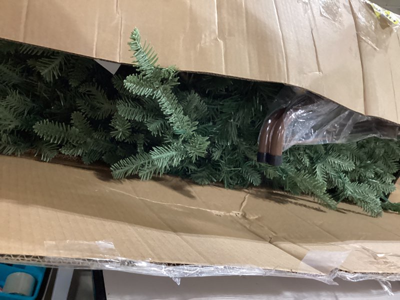 Condition photo showing Good Condition for Pre-lit Christmas Tree 7.5ft Aspen Fir, 750 Warm White & Multi-Color LED Lights, Hinged Holiday Xmas Artificial Tree Festive Decor, Green Dual Color LED Lights PE 7ft 6in