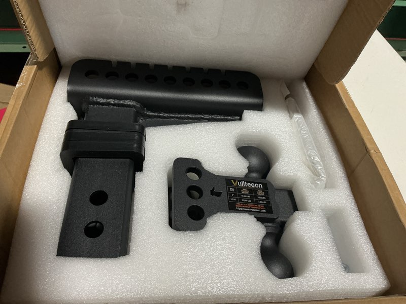 Condition photo showing Good Condition for adjustable trailer hitch - drop hitch for 2.5 inch receiver, 8" drop/rise, (2" & 2-5/16") ball hitch for truck, 22000 lbs gtw, slot - fit & anti-rattle design tow hitches, anti-theft pin 8 inch