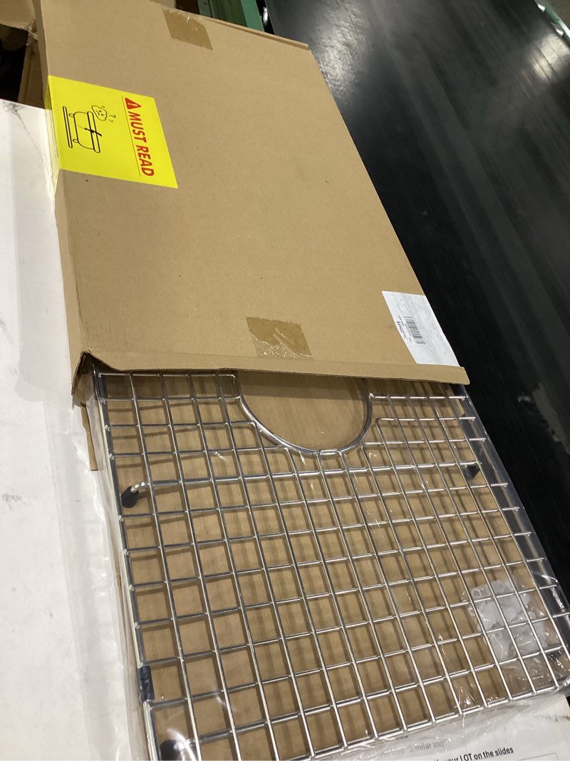 Condition photo showing Good Condition for serene valley sink bottom grid 22" x 14-1/2", centered drain with corner radius 3/8", sink protector svh2215c