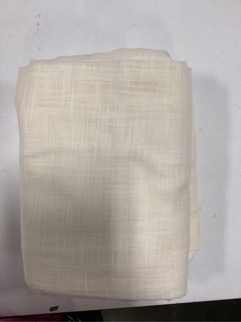 Condition photo showing Good Condition for cotton sheer curtain set (set of 2) 48x96in