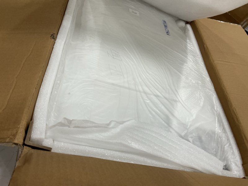 Condition photo showing New/Like New for Acrylic Podium Stand?49“ Tall Portable Podium with Lockable Wheels, Clear lecterns & Podium with Storage Shelf for Classroom, Pulpit Podium for Church,Wedding,Presentation 49" Tall Transparent