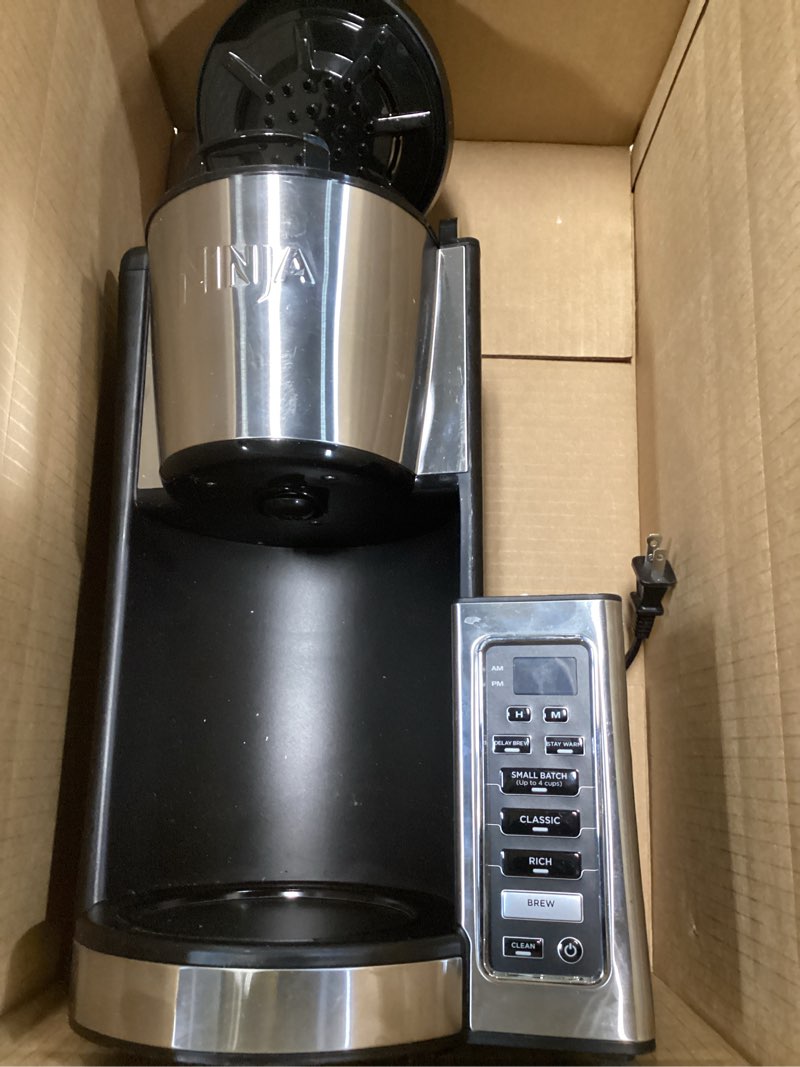 Condition photo showing As Is for Ninja 12-Cup Programmable Coffee Brewer, 2 Brew Styles, Adjustable Warm Plate, 60oz Water Reservoir, Delay Brew - Black/Stainless Steel