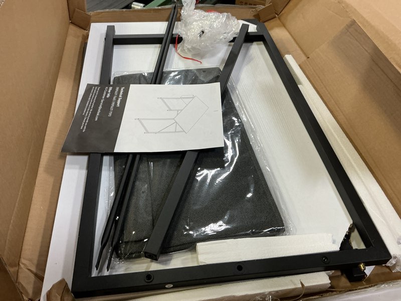 Condition photo showing As Is for OLIXIS Computer Desk 31 Inch Home Office Desks for Small Spaces, Gaming Writing Study Work Table with Storage Bag for Bedroom, White White 31 Inch without Hook