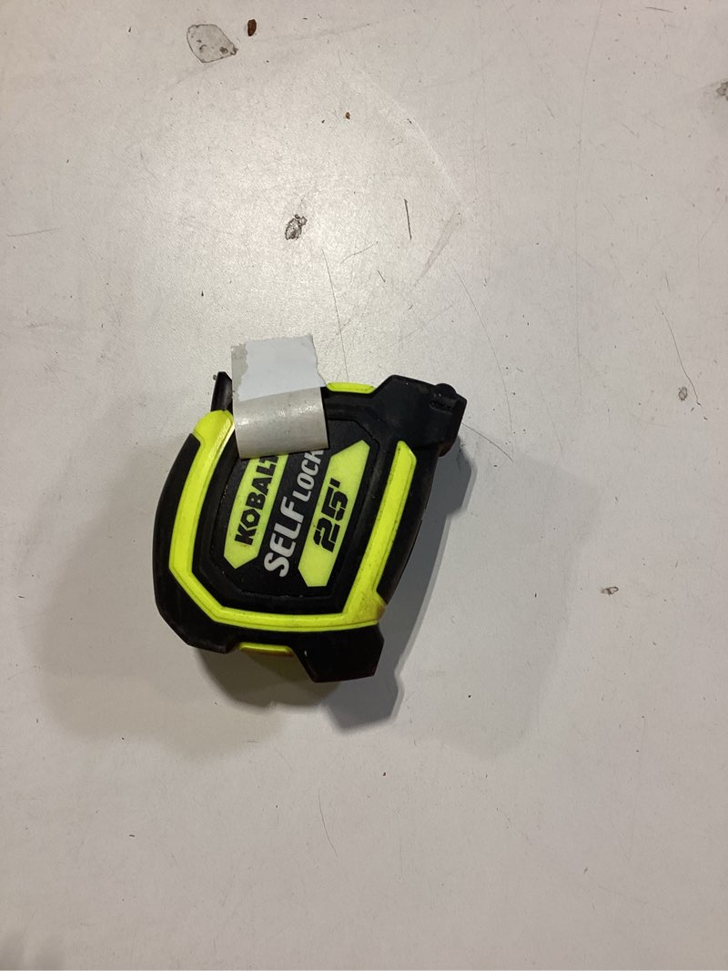 kobalt yellow self lock 25-ft auto lock tape measure