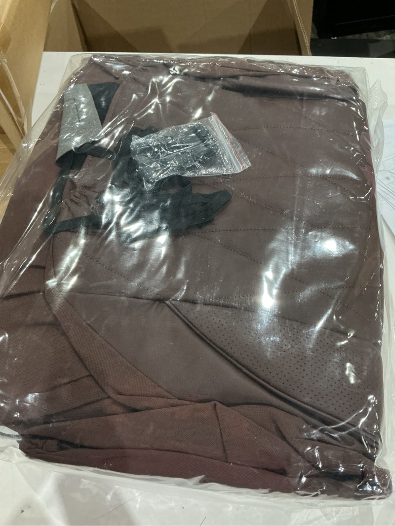 Condition photo showing As Is for car pass faux leather car seat covers front seats only