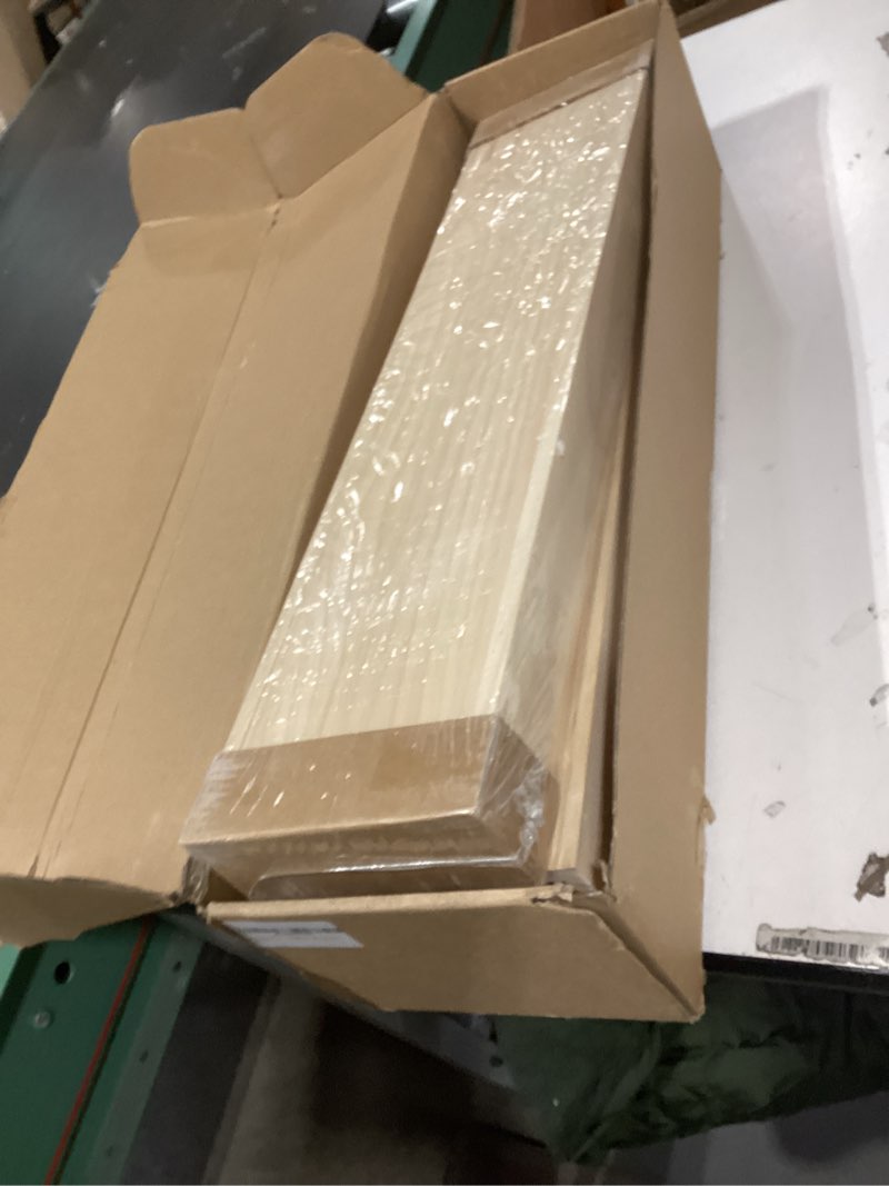 Condition photo showing New/Like New for Shario Nursery Book Shelves, 4-Pack Wood Floating Shelves for Wall Kids, Scalloped Shelves, Wall Book Shelves for Bedroom Kids, Toddler Room, Baby Room, Nursery Decor (Wood, 23 Inches) 23 Inches Wood