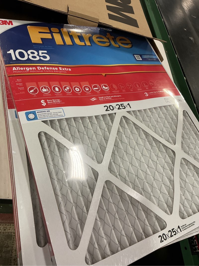 Condition photo showing New/Like New for Filtrete 20x25x1 Air Filter  MPR 1000 MERV 11  Allergen Defense  4 Filters