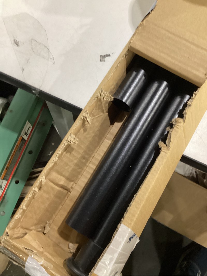 Condition photo showing Good Condition for (may be missing accessories)tension curtain rod 43-124 inches extra long black heavy duty tension rods adjustable curtain rod no drilling spring loaded tension rod for windows patio hold up blackout curtains and non slip 43 to 124 inches black