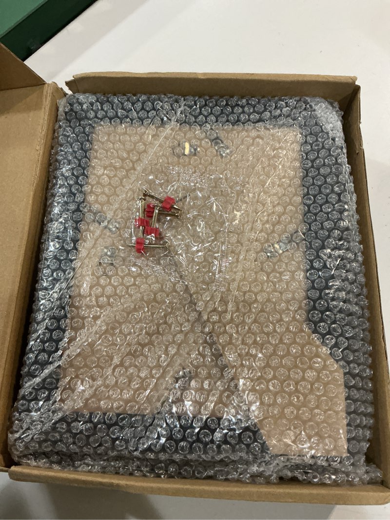 Condition photo showing New/Like New for hongkee 6x8 picture frame set of 4, made of real glass and black frame - display picture 4x6 with mat or 6x8 without mat, 6 by 8 photo for wall or tabletop black 6x8 in