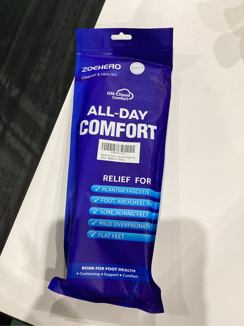 Condition photo showing New/Like New for Arch Support Inserts for Men & Women - Plantar Fasciitis Relief Orthotic Insoles for Flat Feet | Unisex Fit for Work Boots, Running, All-Day Comfort | 10 Sizes (Great Gift Idea) A-stars Men's US 6 - 6.5 | Women's US 8 - 8.5 | 250MM