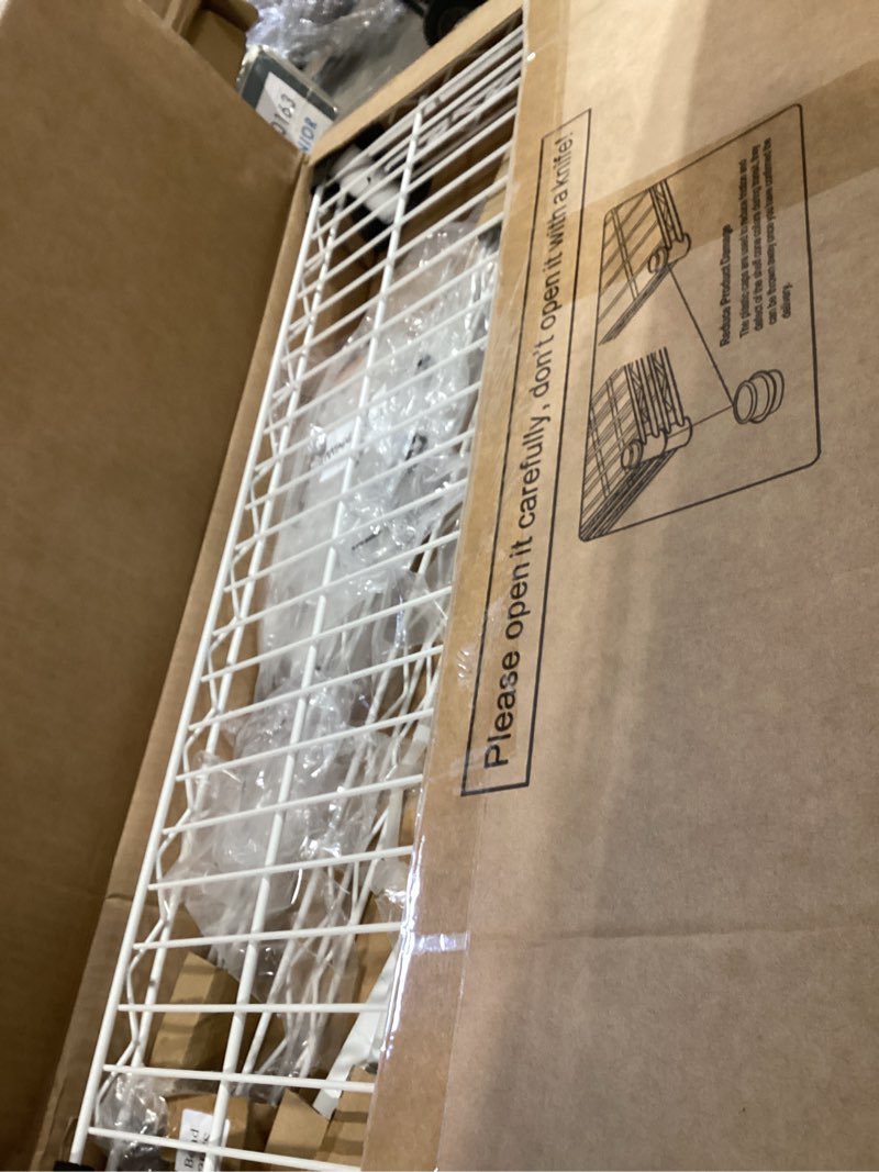 Condition photo showing Good Condition for ulifhome u16 upgraded washer dryer stacking rack for narrow laundry room and bathroom, metal over washer and dryer storage shelves for saving space, 29.5" w x 23.6" d x 53.1" h, white