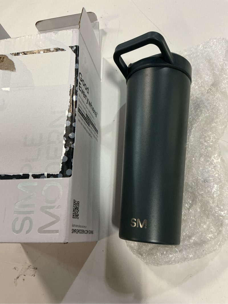 Condition photo showing Good Condition for simple modern stainless steel shaker bottle with ball 24oz | metal insulated cup for protein mixes, shakes and pre workout | rally collection | graphite -graphite 24 ounces