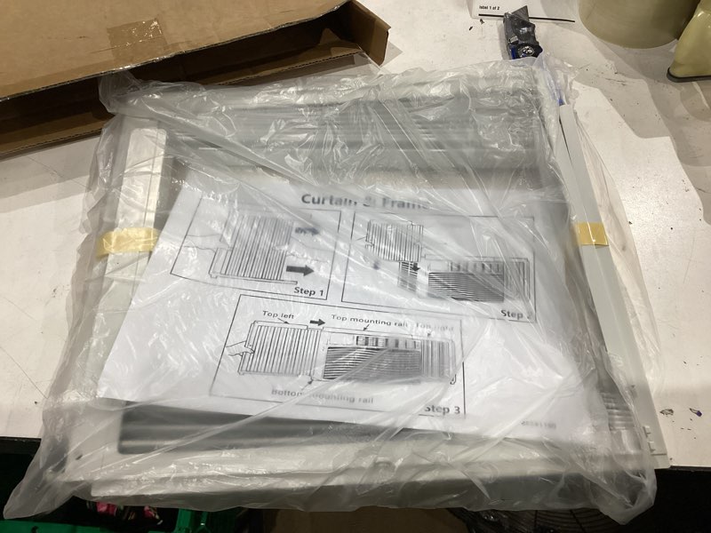 Condition photo showing Good Condition for bjade's window air conditioner side panels with frames, accordion filler curtain kit for most 8000 b