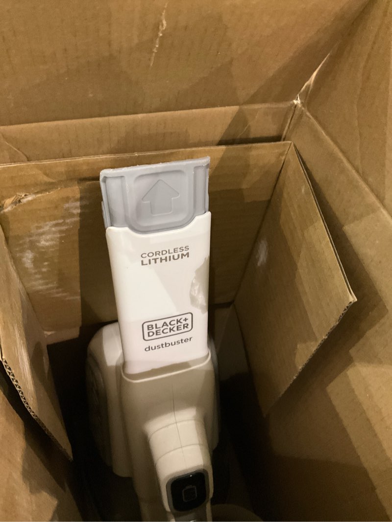 Condition photo showing As Is for Black and decker dustbuster