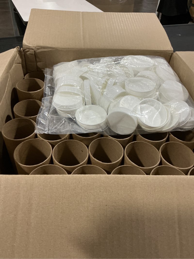 Condition photo showing As Is for aviditi cardboard tubes with caps, 12\"l x 2.5\"w x 2.5\"h, pack of 34 | poster tube for mailing and st