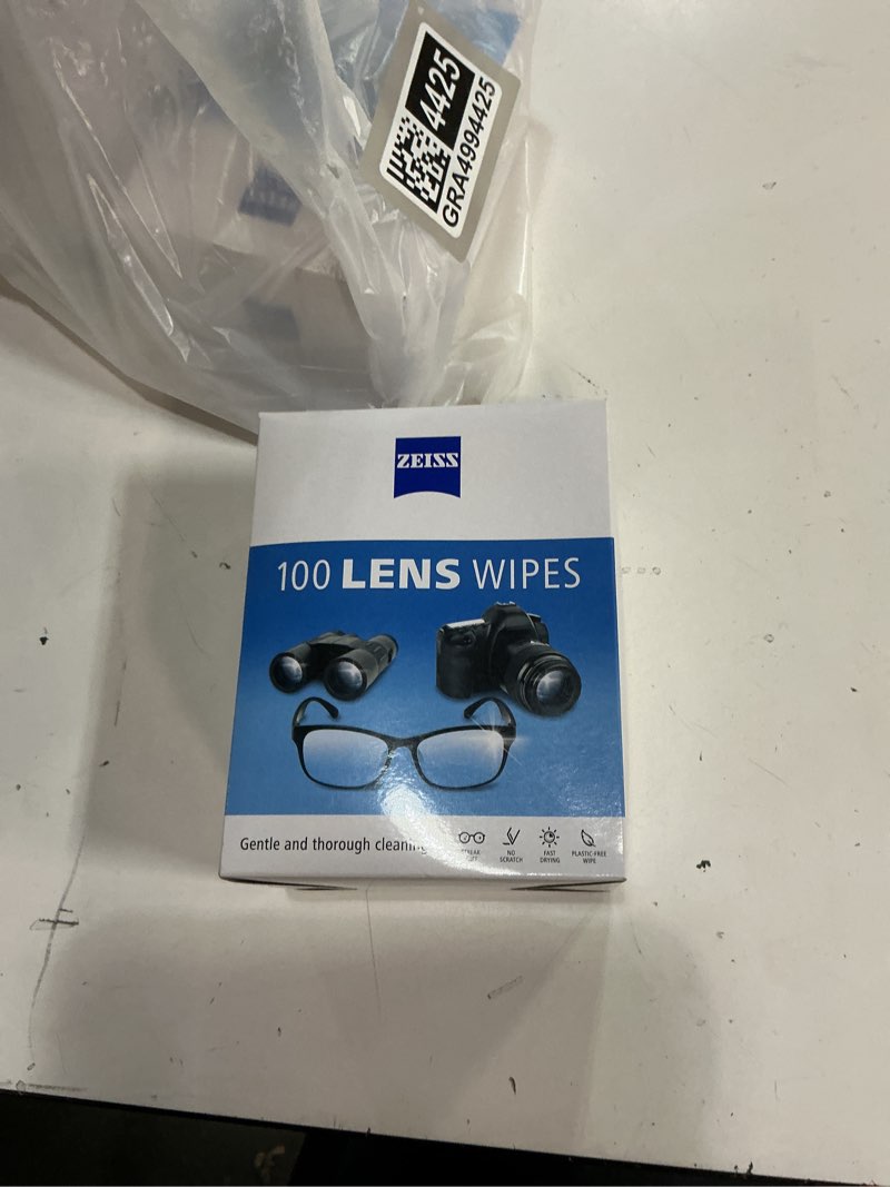 Condition photo showing New/Like New for (pack of 4 box )zeiss eye glass cleaner eye care accessories wipe 100 ct - 0662834501591