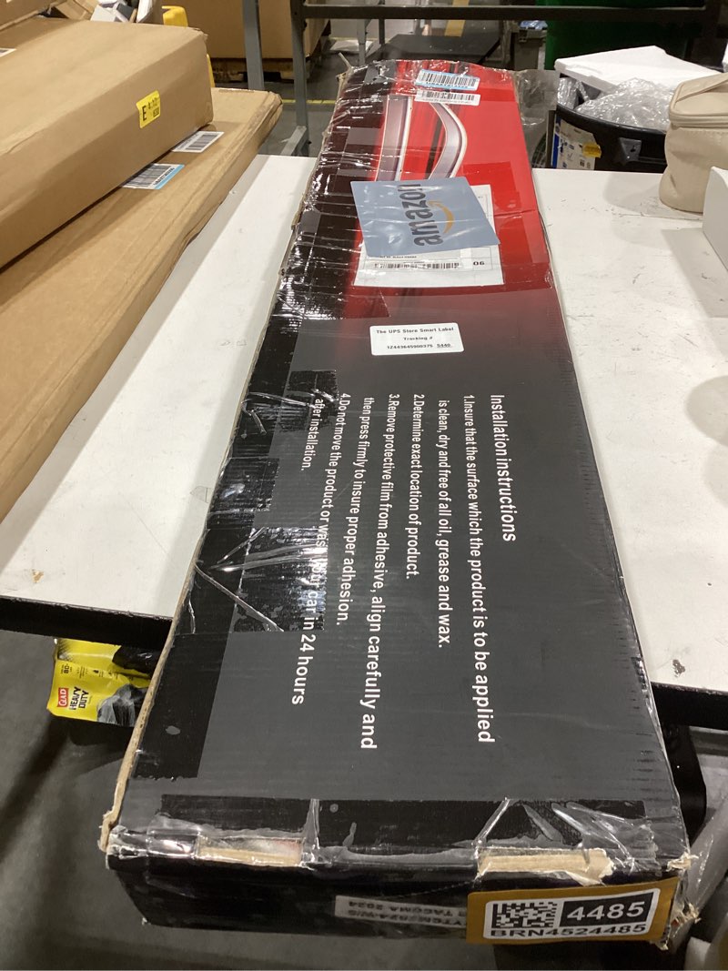 Condition photo showing Good Condition for fit 2014-2019 toyota highlander pc injection window visors w/chrome trim | ikon motorsports, sun rain wind guards, vent deflectors, impact resistant, waterproof, let fresh air in, 2015 2016 2017 2018 smoke/tinted with chrome trim