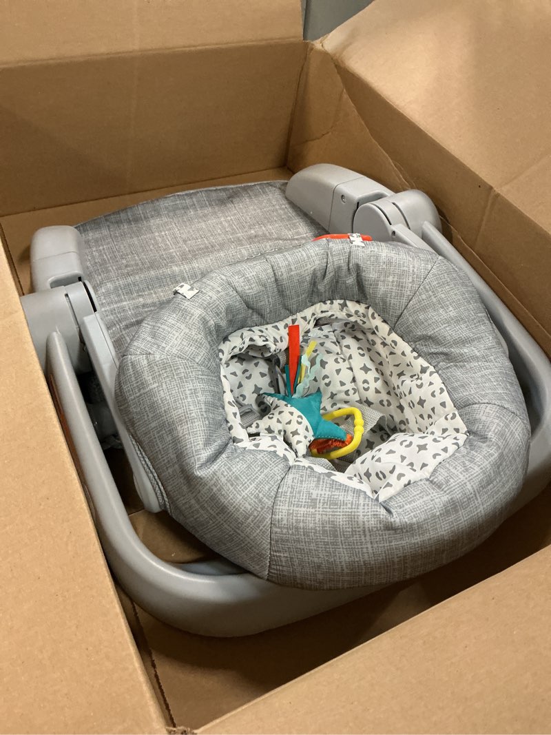 Condition photo showing As Is for Bright Starts Learn-to-Sit 2-Position Floor Seat (Heather Gray) – Sit Baby Up in This Adjustable Baby Activity Seat Appropriate for Ages 4-12 Months – Includes Toys, Funfetti Neutral