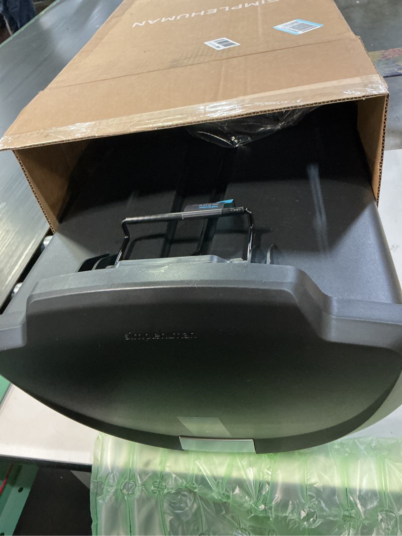 Condition photo showing Good Condition for simplehuman 50 liter / 13 gallon semi-round kitchen step trash can with secure slide lock, black plastic