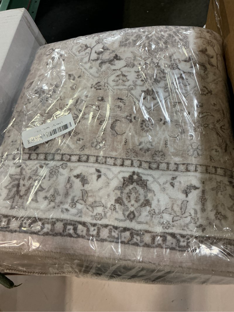 Condition photo showing New/Like New for hallway washable runner rug - 2x7 kitchen rugs entryway rug runner vintage soft floor mat non slip indoor farmhouse carpet for bathroom living room bedroom (2 x 7, beige) 2' x 7' (rectangular) beige